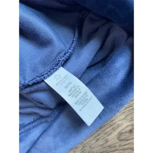 EUC Womens Aerie velour velvet full zip‎ jacket blue oversized size XXL thumbnail 6