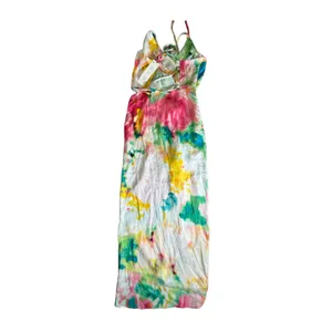 Zara NWT Womens XS Slip Sundress Asymmetrical Cowl Neck Floral Satin Sleeveless thumbnail 4