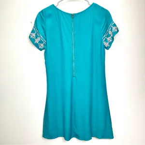 Lulus Tale to Tell Pink and Teal Green‎ Embroidered Shift Dress SMALL thumbnail 7