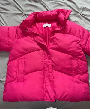 ASOS Hooded Puffer Jacket - Hot Pink thumbnail 1