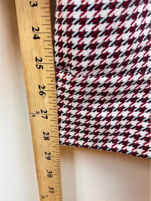 Space Simona Corsellini Houndstooth Wide Leg Palazzo Pants IT 42 Red Black thumbnail 12