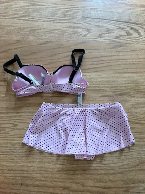 Frankie’s Bikinis Pink Polka Dot Two-Piece Swim Set thumbnail 5
