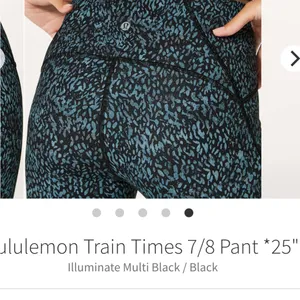 Lululemon Athletica Train Times 7/8 Illuminate Multi Black Leggings thumbnail 5
