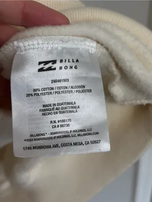 Billabong Women’s Ride In Oversized Graphic Crewneck Sweatshirt Off White Size M thumbnail 6
