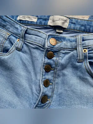 Universal Thread highest rise wide leg denim cropped carpenter jeans light wash thumbnail 2