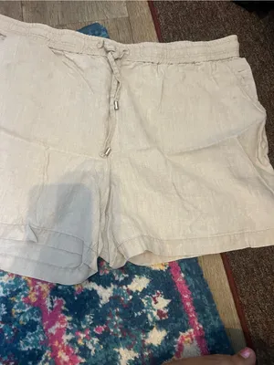Tommy Bahama Light Beige Linen Blend Drawstring Women’s Shorts thumbnail 3