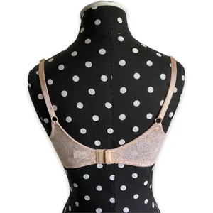 Ellen Tracy Womens Bra Size 34C Floral Print Beige T-Shirt‎ Tee Shirt thumbnail 2