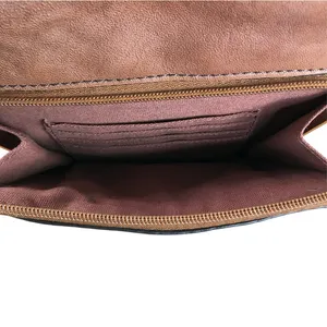FOSSIL VTG Carson Turn-Lock Leather Crossbody Bag Brown Retro Y2K Timeless thumbnail 5