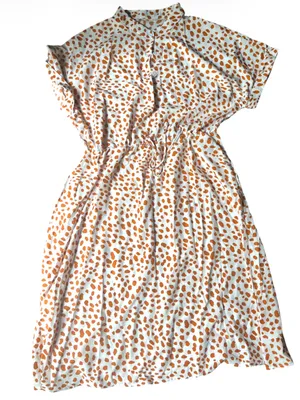 Dalmatian print drawstring waist midi dress thumbnail 2