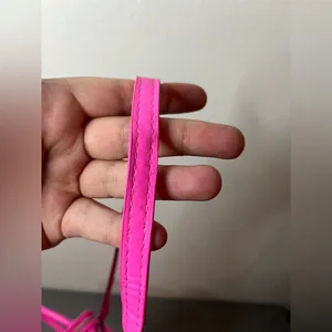 Miniature Micro Neon HotPink Adjustable Crossbody Zipper Whimsy Rave Vinyl Retro thumbnail 14