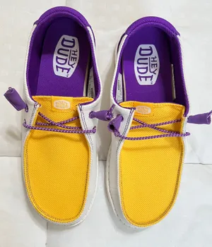Hey Dude Wendy LSU Women’s Shoes – Purple & Gold – Size 7 thumbnail 2