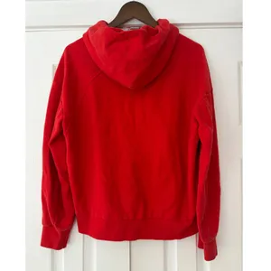 Rag & Bone Red Organic Cotton French Terry Hoodie Sweatshirt Medium thumbnail 2
