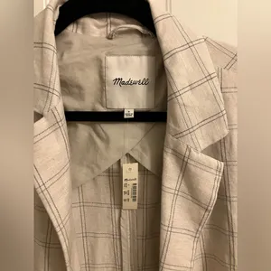 NWT Madewell Dorset Blazer in Windowpane thumbnail 6