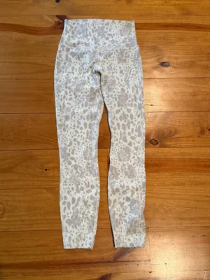 Lululemon Align Leggings High Rise pant 28” Cheetah Camo Antique White/Gray thumbnail 2