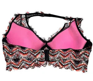 PINK Victoria’s Secret Multi Aztec Lightly Lined Lace Bralette Bra size Medium thumbnail 5