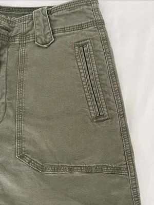 American Eagle Outfitters Olive Utility Mini Skirt with Front Pockets thumbnail 2
