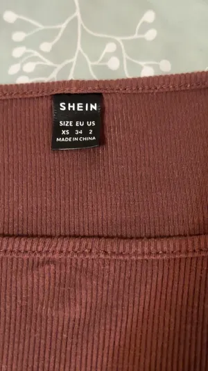 Burgundy long sleeve shirt shein thumbnail 3