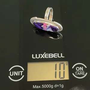 Purple Mojave & Opal With 925 Sterling Silver Ring Size 8 thumbnail 3