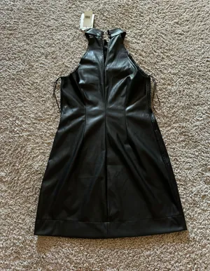 Black Leather Dress Small thumbnail 2