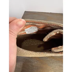 TOMS Taupe Suede‎ Desert Wedge Booties Lace-Up Boho Casual Size 8 thumbnail 10