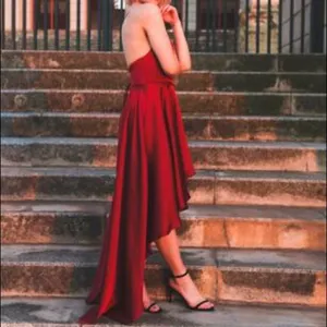 ✨ Crisscross Back Plunging High Low Cami Dress✨ Red Size L thumbnail 2