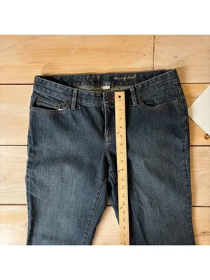 Loft EUC Women's Dark Wash Curvy Boot Cut Jeans Size 8 thumbnail 7