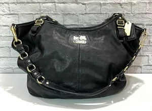Coach 15958 Madison Black Leather Large Convertible Shoulder Bag. thumbnail 4