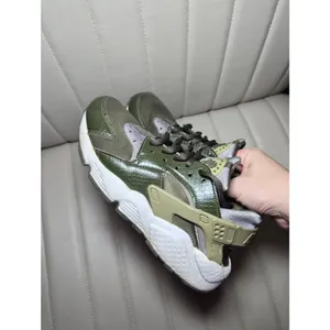 CROC SKIN Sneakers Hurache Olive Green Athletic Sneakers - Casual 6.5 Shoes thumbnail 3