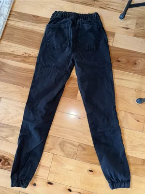 American Eagle Outfitters Black Drawstring Jogger Pants thumbnail 4