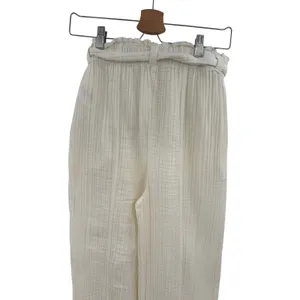Free People Ivory Double Gauze Paperbag‎ Tie Waist Beach Pants Size XS thumbnail 6