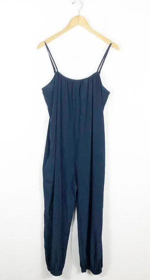 Hatch Blue Oversized Tapered Sleeveless Jumpsuit Small Maternity Lightweight thumbnail 4
