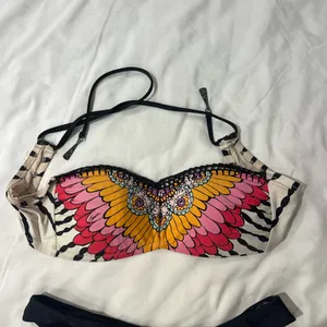 Trina Turk Pink and Orange Winged Bikini Set thumbnail 2