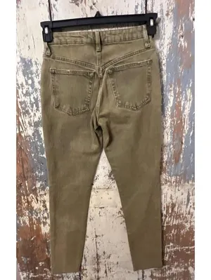 We the Free Green Denim pants jeans size 24 thumbnail 6