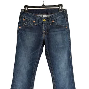 True Religion Y2K Horse Shoe Back Pocket Bootcut Flare Jeans 28 Blue Low Rise thumbnail 7