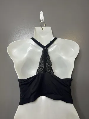 Soma Bralette Bra Womens 2XL Black Enbliss Lace Racerback Wireless Crop thumbnail 4