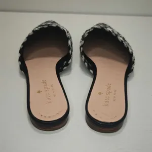 Kate spade Letaher black and white mule sz 6.5 thumbnail 4