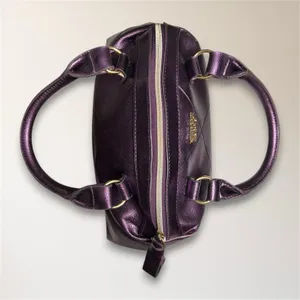Victoria's Secret Y2K Metallic Purple Quilted Satchel Handbag‎ McBling Retro Bag thumbnail 5