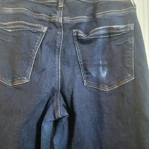 American eagle outfitters wide leg denim jeans women's size 8 thumbnail 3