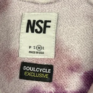 NSF Soul Cycle Hoodie Womens Medium Tie Dye Sweatshirt Pink Purple USA Cotton thumbnail 3