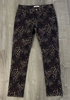 Robert Graham Women’s Deidre Collector‎ Multi Animal-Print Skinny Jeans Pants thumbnail 1