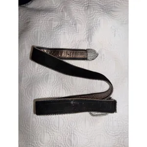 Western Rhinestone Bling Belt Croc Embossed Leather Cowgirl Y2K Western 37” thumbnail 6