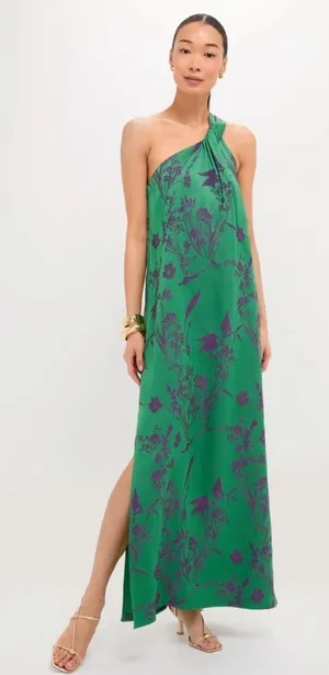 Pomander Place NWT Emerald Jacquard Soleil Gown Sz 0 Tuckernuck thumbnail 1