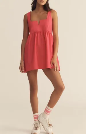 Anthropologie Daily Practice Split-Neck Babydoll Mini Dress, Size XS thumbnail 4