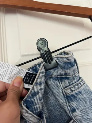 SheIn Blue Jean mini skirt with bows thumbnail 3