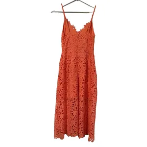ASTR the Label Size S Dress Lace A Line Midi Wedding Guest Coral Lined V-neck‎ thumbnail 3