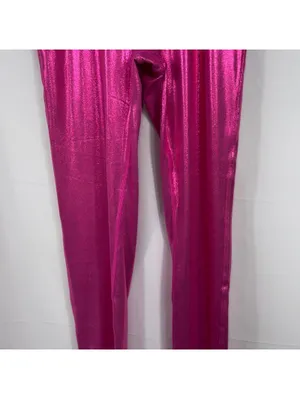 Halara Metallic Hot Pink High Rise Leggings M NWT thumbnail 3