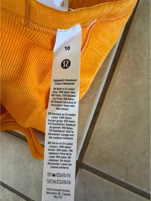 Lululemon Ebb To Street Tank Padded Citrus Sizzle Tone Size 10 NWT thumbnail 5