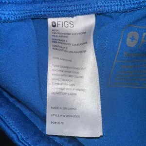 FIGS Zamora Technical Collection Scrub Pants Jogger Style Drawstring Blue Size S thumbnail 3