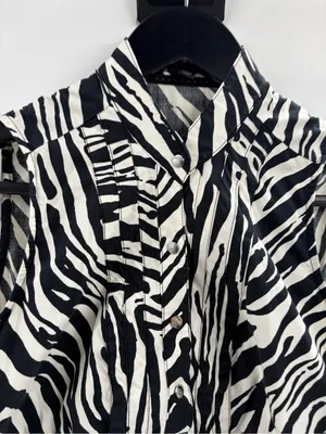 Express Y2K 2000s 00s club party cami tank zebra print going out top sz medium thumbnail 3