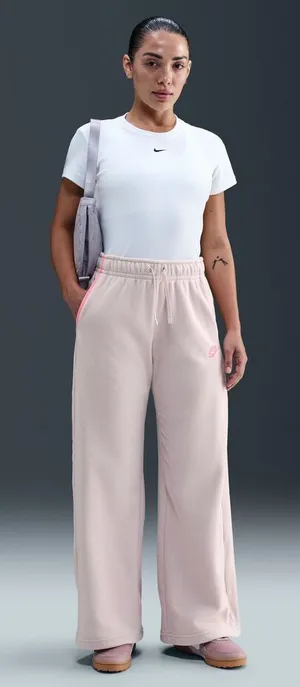 Nike Sportswear Club Fleece Mid-Rise Wide Leg Pants thumbnail 1